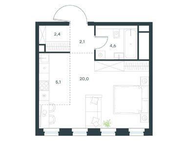 1-комнатная 34.20 кв.м, Level Селигерская, 17 053 432 руб.