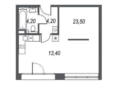 Студия 45.30 кв.м, Клубный квартал AFI Park «Воронцовский», 28 972 906 руб.