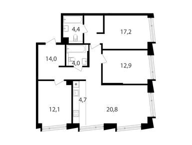Планировки трехкомнатные в ЖК «Петровский парк II»