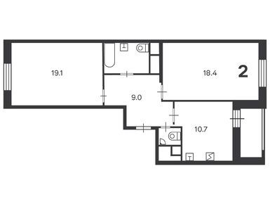 2-комнатная 63.20 кв.м, Жилой дом «Феодосийская ул., д. 7/1», 16 804 880 руб.