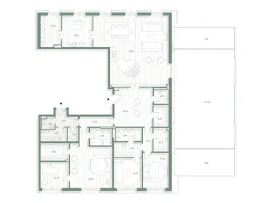 2-комнатная 358.95 кв.м, ЖК «Люче», 2 153 700 000 руб.