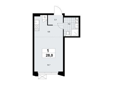 Студия 28.00 кв.м, ЖК «Деснаречье», 10 538 360 руб.