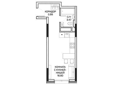 Планировки студии-апартаменты в Clementine (Клементин)
