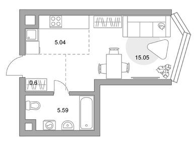Студия 29.00 кв.м, ЖК MYPRIORITY Мневники (Май Приорити Мневники), 17 343 993 руб.