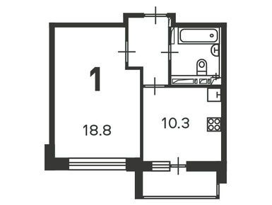 1-комнатная 37.80 кв.м, Жилой дом «Полярная ул., д. 3», 15 521 769 руб.