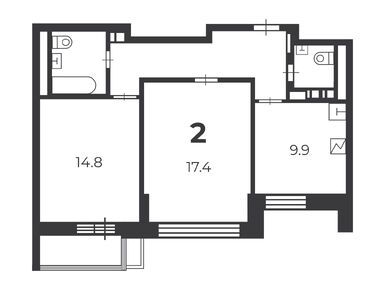 2-комнатная 57.90 кв.м, Жилой дом «Летчика Бабушкина ул., д. 29, к. 5», 24 708 348 руб.