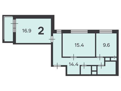 2-комнатная 62.40 кв.м, Жилой дом «Обручева ул., д. 7», 21 584 160 руб.