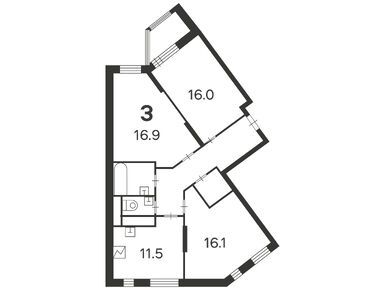 3-комнатная 79.30 кв.м, Жилой дом «Варшавское ш., д. 139», 23 774 140 руб.
