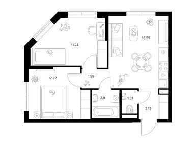 Планировки двухкомнатные в Ильинские луга