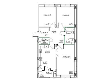 Планировки трехкомнатные в ЖК «Ангелово-Резиденц»