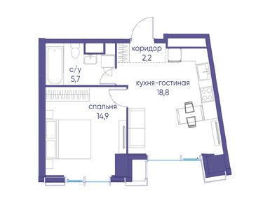Планировки однокомнатные в ЖК «Событие»