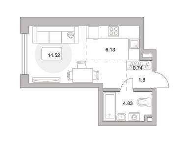 Студия 28.02 кв.м, ЖК MYPRIORITY Мневники (Май Приорити Мневники), 18 533 194 руб.