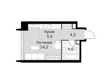 Планировки студии в ЖК Amber City (Амбер Сити)