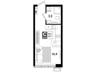 Студия 19.70 кв.м, ЖК DOGMA PARK (Догма Парк), 4 497 510 руб.