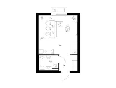 Студия 25.60 кв.м, Саларьево парк, 11 545 600 руб.