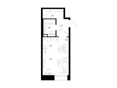 Студия 31.00 кв.м, Онежский вал, 15 369 800 руб.