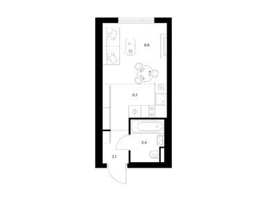 Студия 21.50 кв.м, Амурский парк, 13 411 700 руб.