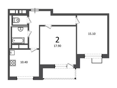2-комнатная 58.60 кв.м, Жилой дом «Балаклавский пр-кт, д. 17», 29 885 928 руб.