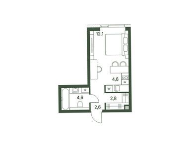 Планировки студии в ЖК Moments (Моментс)