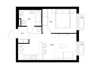 Планировки однокомнатные в Восточное Бутово