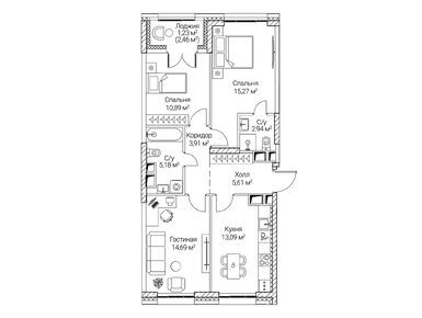 Планировки трехкомнатные в ЖК SEZAR CITY (Сезар Сити)