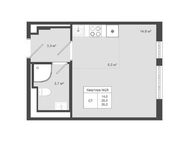 Студия 26.00 кв.м, ЖК «Яковлево», 6 738 160 руб.