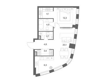 Планировки однокомнатные в Клубный дом «Энигмия»