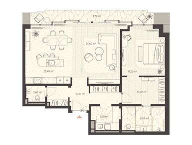 1-комнатная 109.60 кв.м, Клубный дом Nicole (Николь), 361 680 000 руб.