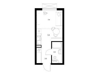 Планировки студии в Томилинский бульвар