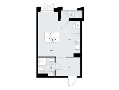 Студия 30.90 кв.м, ЖК «Деснаречье», 12 036 786 руб.