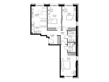 Планировки трехкомнатные в ЖК «Селигер Сити»