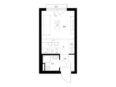 Планировки студии в Яуза парк