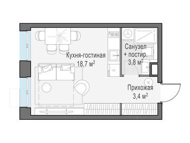 Планировки студии в ЖК «Новое Пушкино»