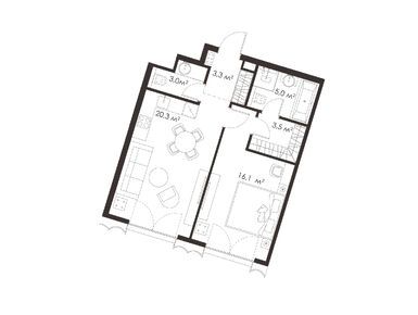 Планировки однокомнатные в KING & SONS (Кинг энд Санс)