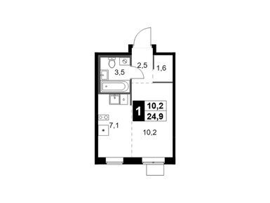 Студия 25.50 кв.м, ЖК «1-й Ясеневский» (Первый Ясеневский), 12 869 621 руб.