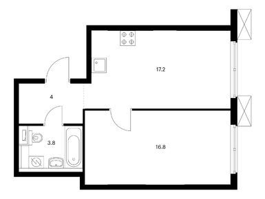 Планировки однокомнатные в Большая Академическая 85