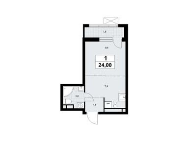 Студия 24.00 кв.м, Жилой район «Родные кварталы», 8 658 960 руб.