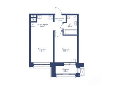 Планировки двухкомнатные в ЖК «Цветочный Город»