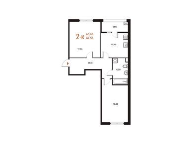 Планировки двухкомнатные в ЖК «Новое Летово»