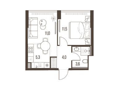 Планировки двухкомнатные в ЖК High Life (Хай Лайф)