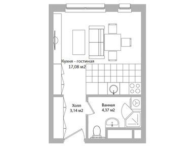 Планировки 1-к. апартаменты в ЖК DOM SMILE (Дом Смайл)