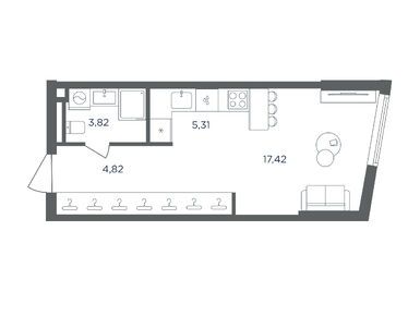 1-комнатная 31.37 кв.м, ЖК «Сикрет Гарден», 21 237 490 руб.