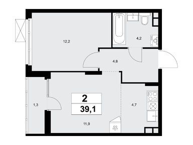 Планировки двухкомнатные в ЖК «Деснаречье»