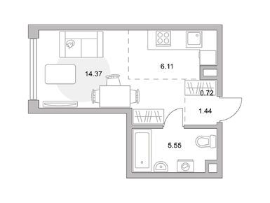 Студия 28.19 кв.м, ЖК MYPRIORITY Мневники (Май Приорити Мневники), 17 596 916 руб.