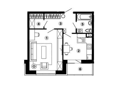 1-комнатная 41.10 кв.м, ЖК «Малиново», 5 856 750 руб.