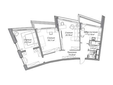 Планировки 4-к. апартаменты в Клубный дом «Рублево»