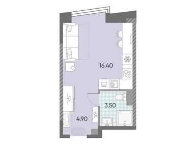 Студия 24.82 кв.м, ЖК «Обручева 30», 20 832 372 руб.