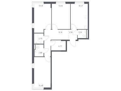 Планировки трехкомнатные в ЖК «Мытищи Парк»