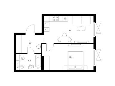 Планировки однокомнатные в Ярославский