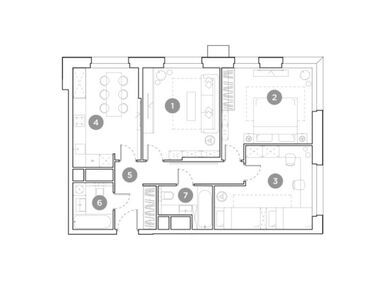 Планировки трехкомнатные в ЖК «Гоголь Парк»